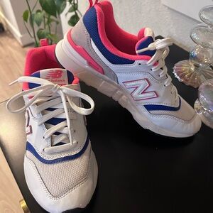 New Balance 997 Running Shoes White Pink Blue
